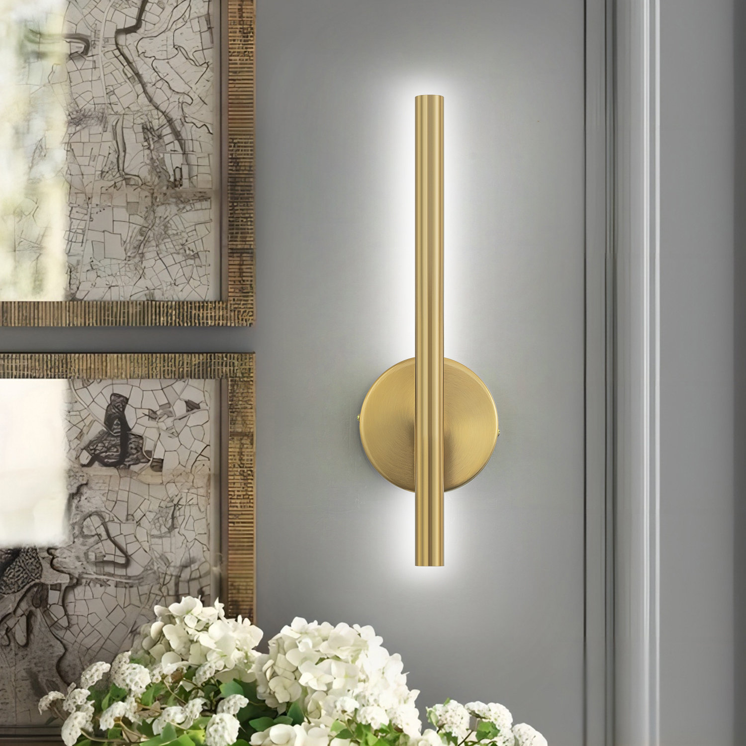 Wade Logan® Kempinski Integrated LED Wrought Iron Wallchiere